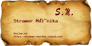 Stramer Mónika névjegykártya