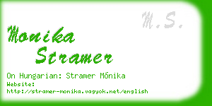 monika stramer business card