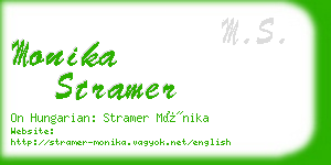 monika stramer business card
